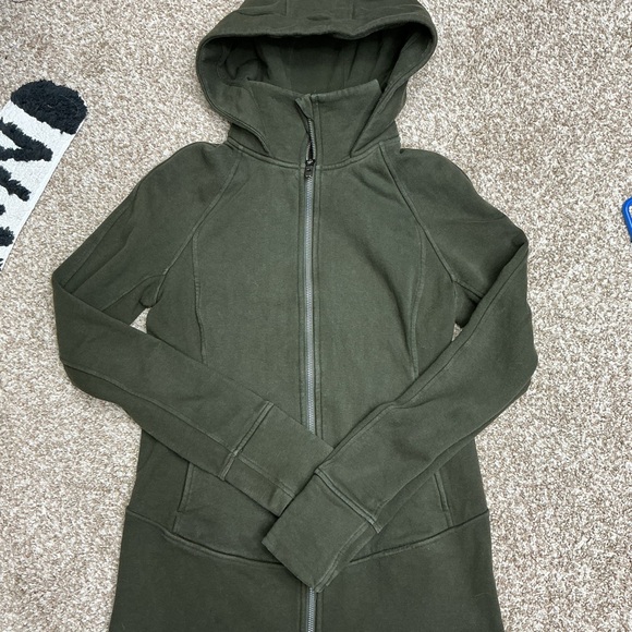 lululemon hooded radiant dark olive jacket - Picture 1 of 7
